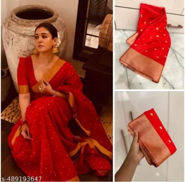 Fabric Banarasi Soft  Cotton Silk