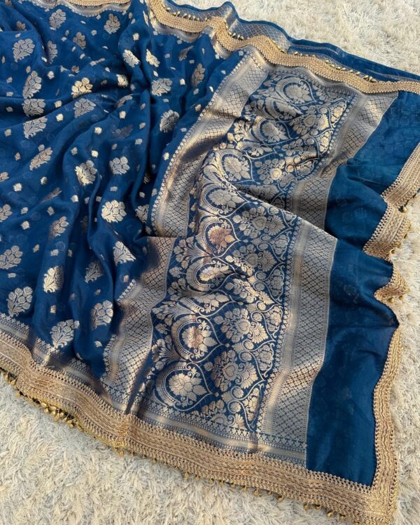 Premium Banarasi Khadi Georgette Silk