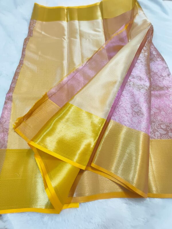 Fabric PREMIUM BANARASI soft  Tissue SAREE