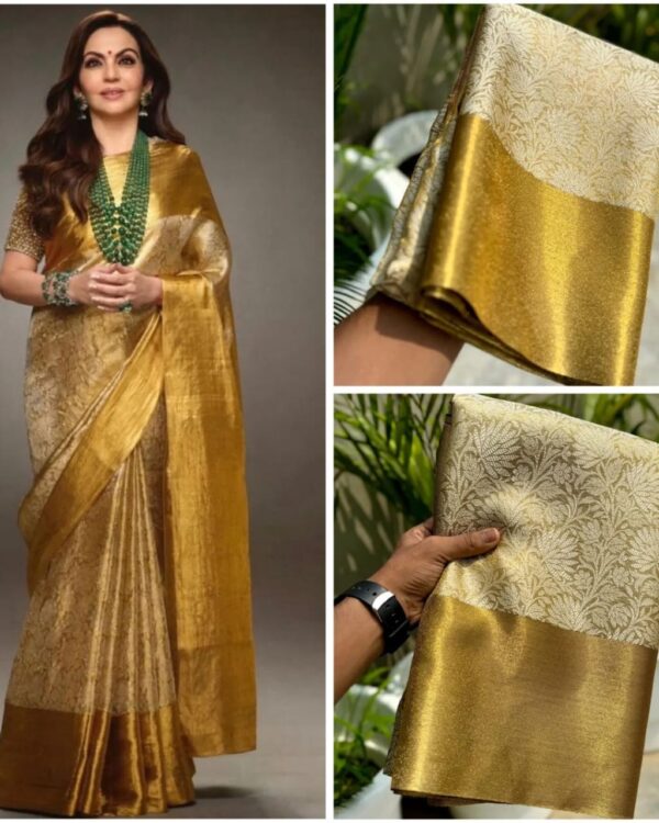 Nita Ambani Inspired Tissue Zari Saree