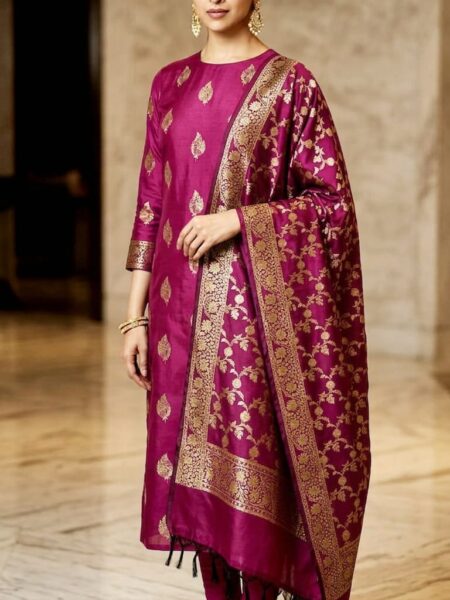 Banarasi Semi Katan Soft Silk Suit