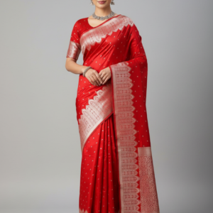 Banarasi Mashru Silk Iskart Border