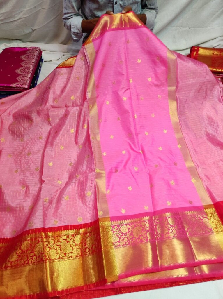 Banarasi Trending Check Buti Saree