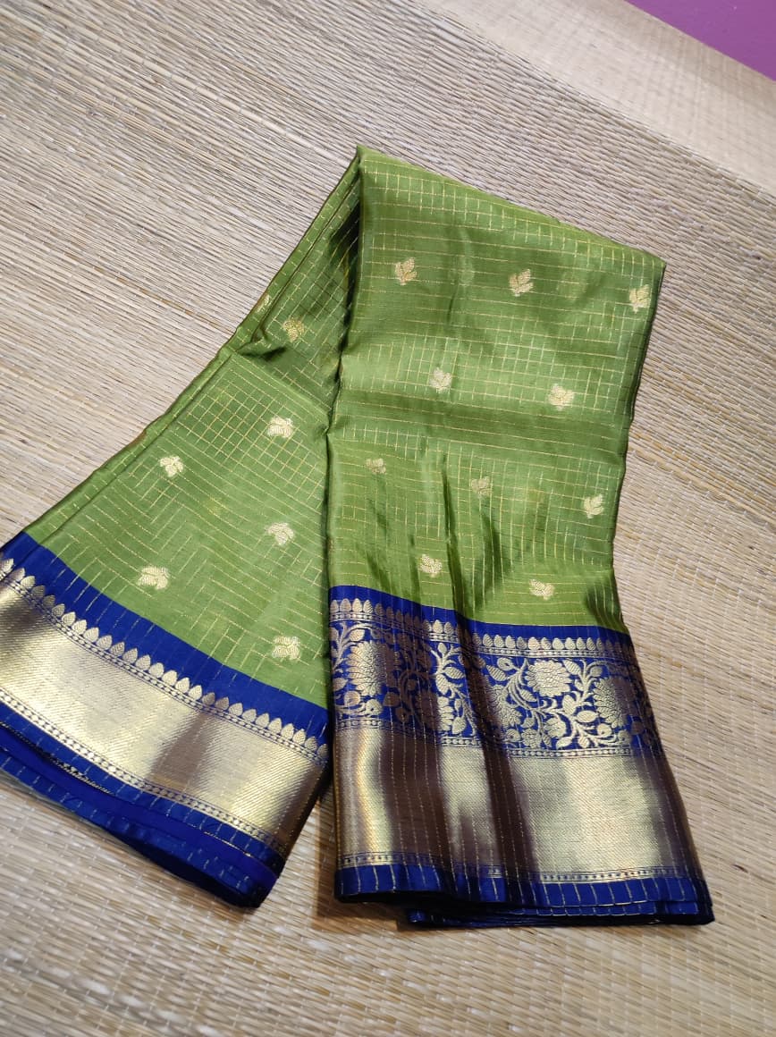 Banarasi Trending Check Buti Saree