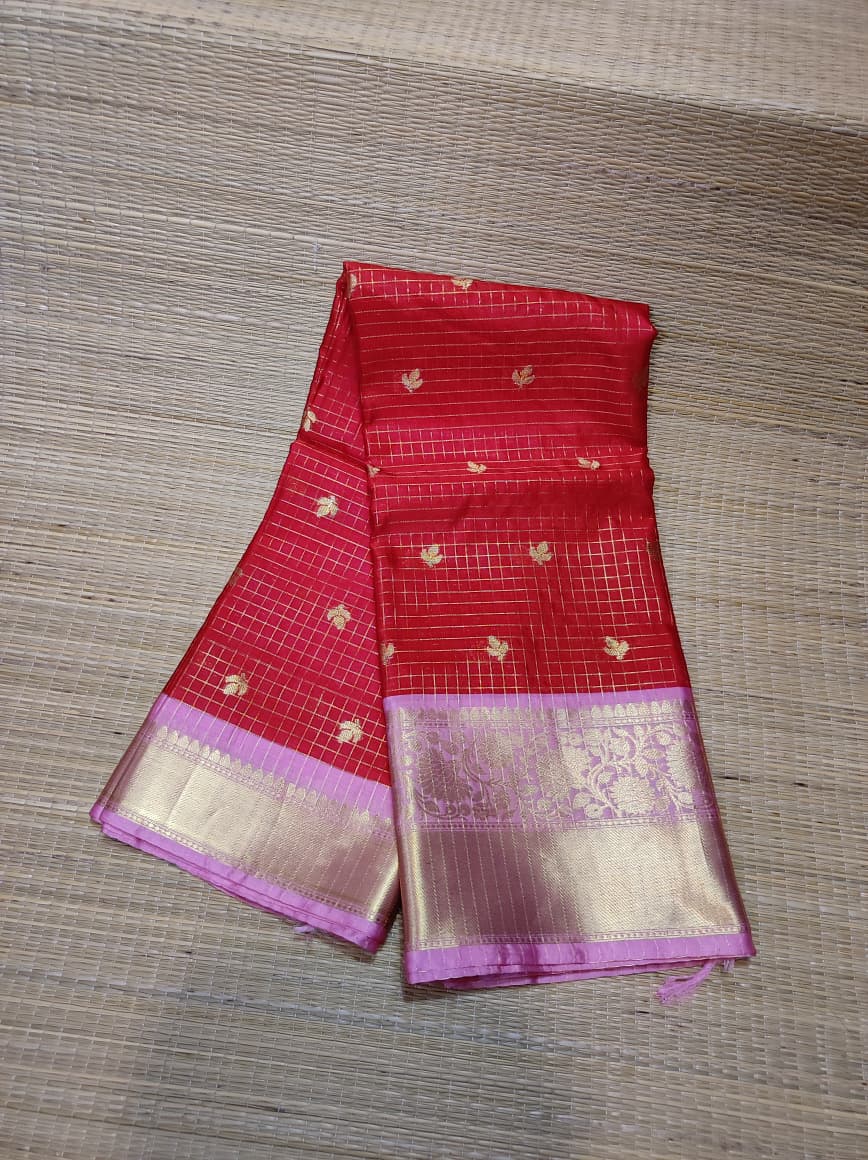 Banarasi Trending Check Buti Saree