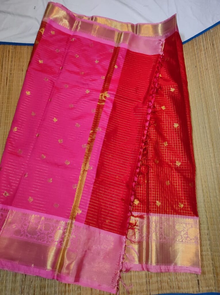 Banarasi Trending Check Buti Saree