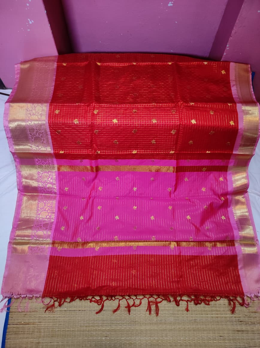 Banarasi Trending Check Buti Saree