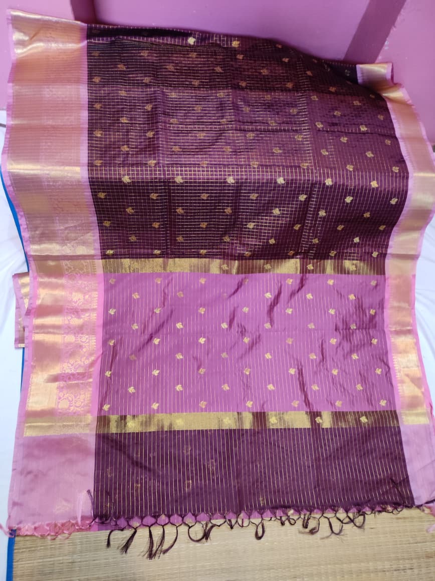 Banarasi Trending Check Buti Saree