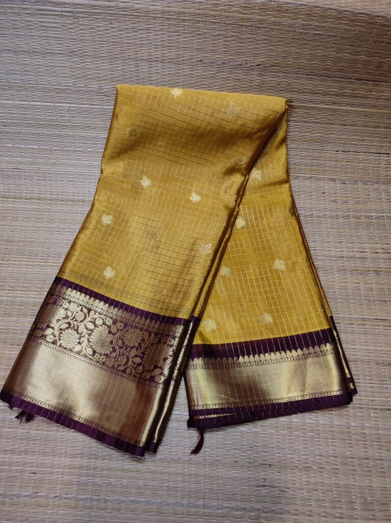 Banarasi Trending Check Buti Saree