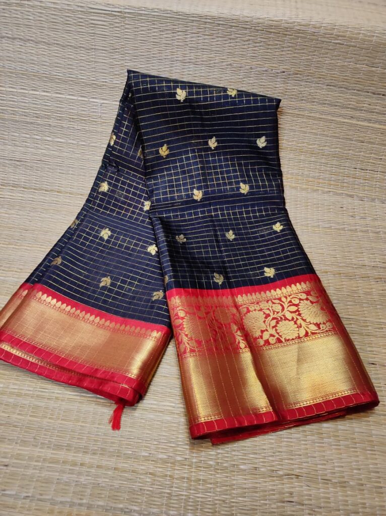 Banarasi Trending Check Buti Saree