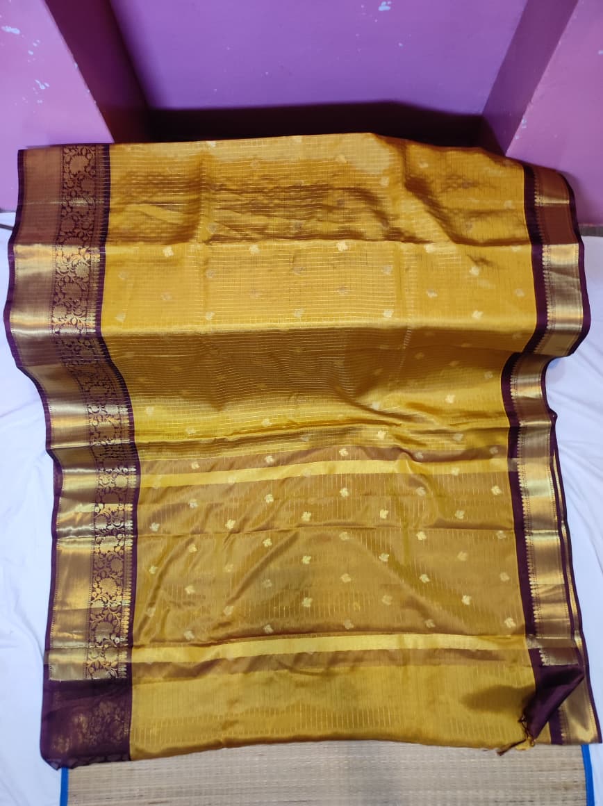 Banarasi Trending Check Buti Saree