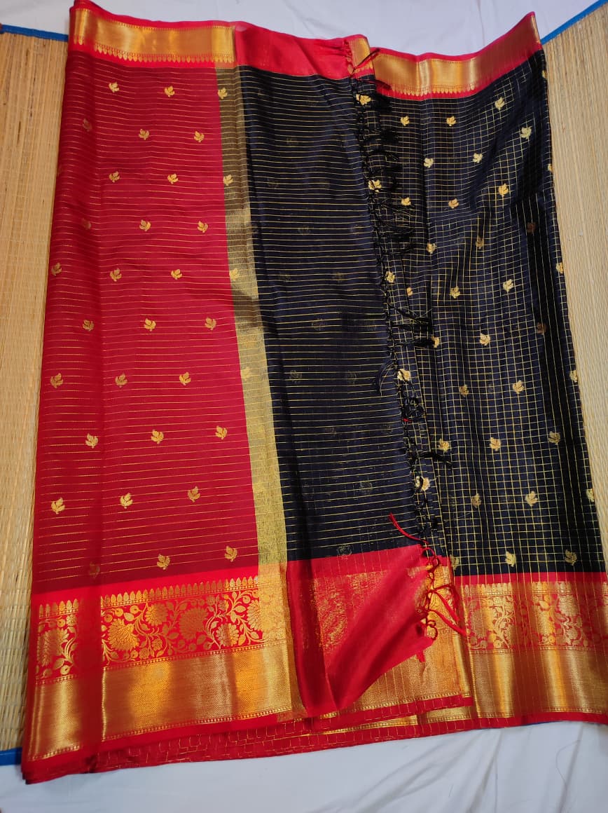 Banarasi Trending Check Buti Saree