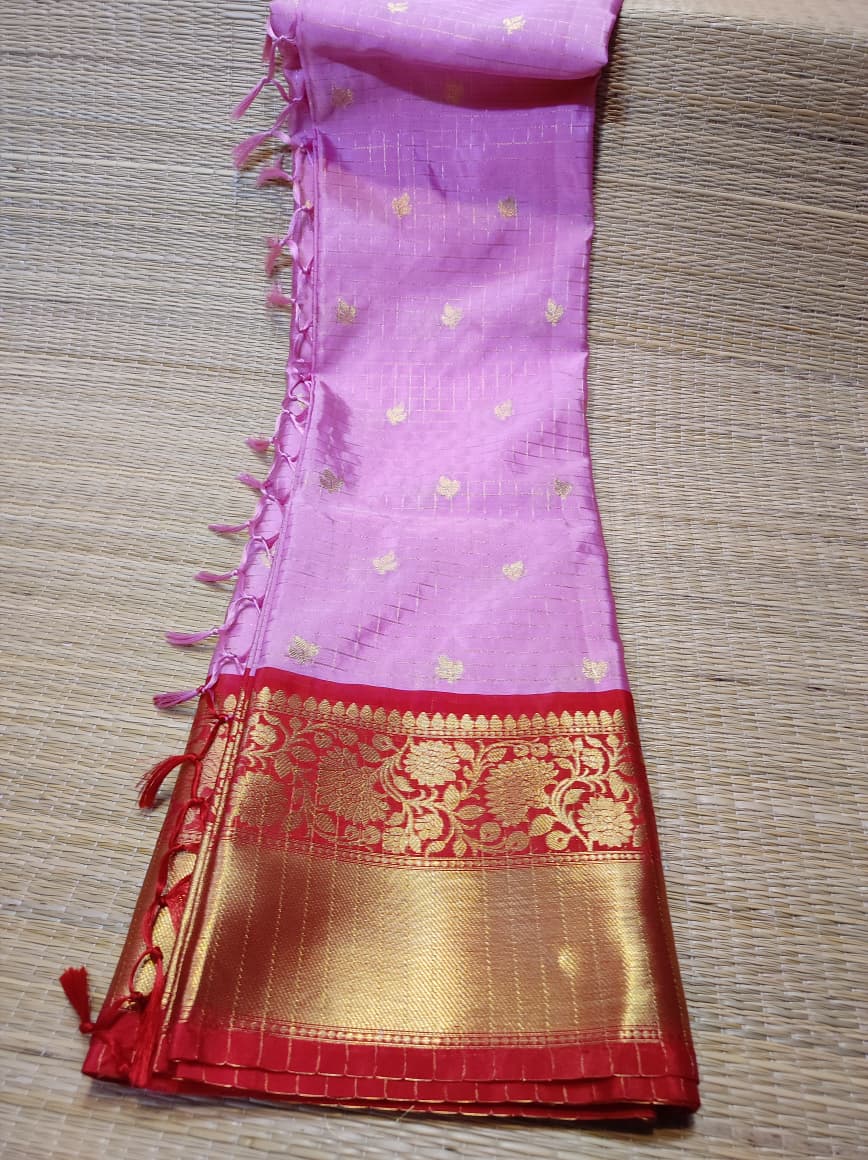 Banarasi Trending Check Buti Saree