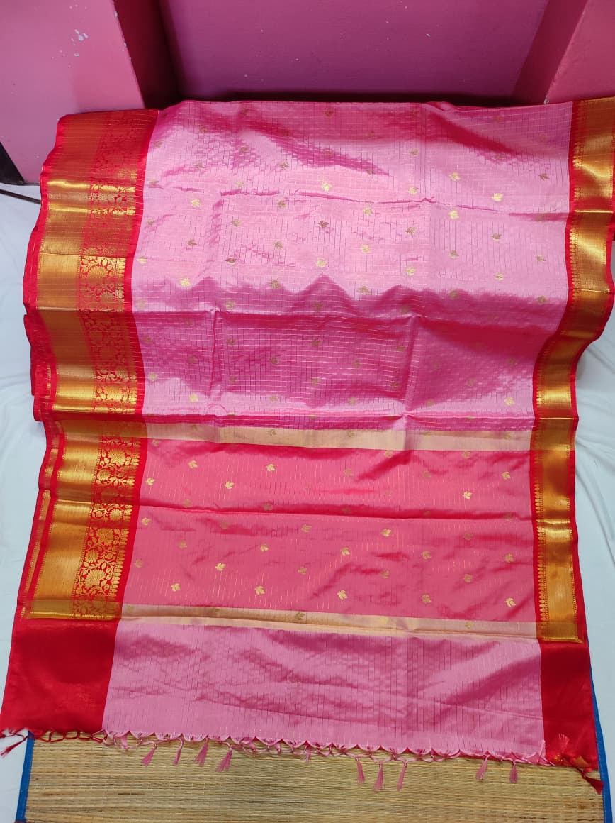 Banarasi Trending Check Buti Saree