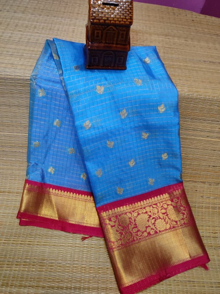 Banarasi Trending Check Buti Saree