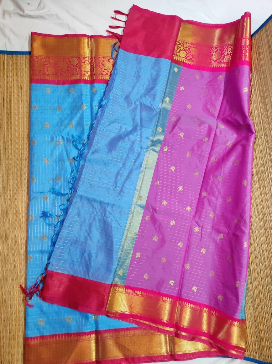 Banarasi Trending Check Buti Saree