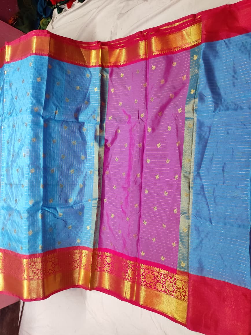 Banarasi Trending Check Buti Saree