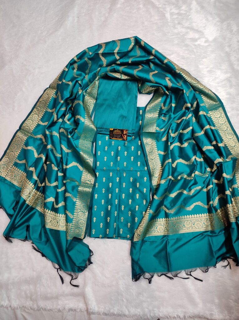 Banarasi Katan Silk 3-Piece Dress Material