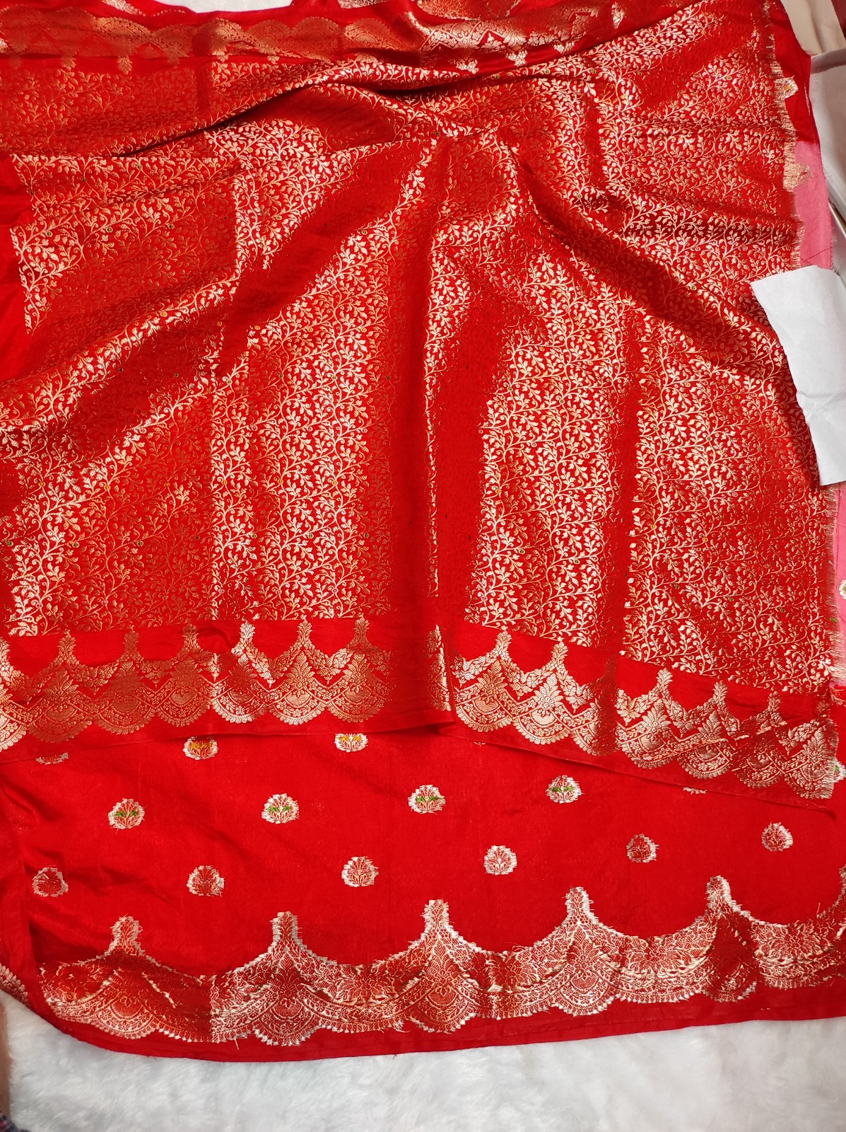 Semi Katan Dupion Dyeble Saree With Brocade Blouse