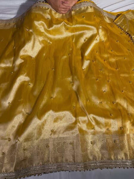 Banarasi Glass Tissue Ghungroo Work Saree | Trending Banarasi Saree