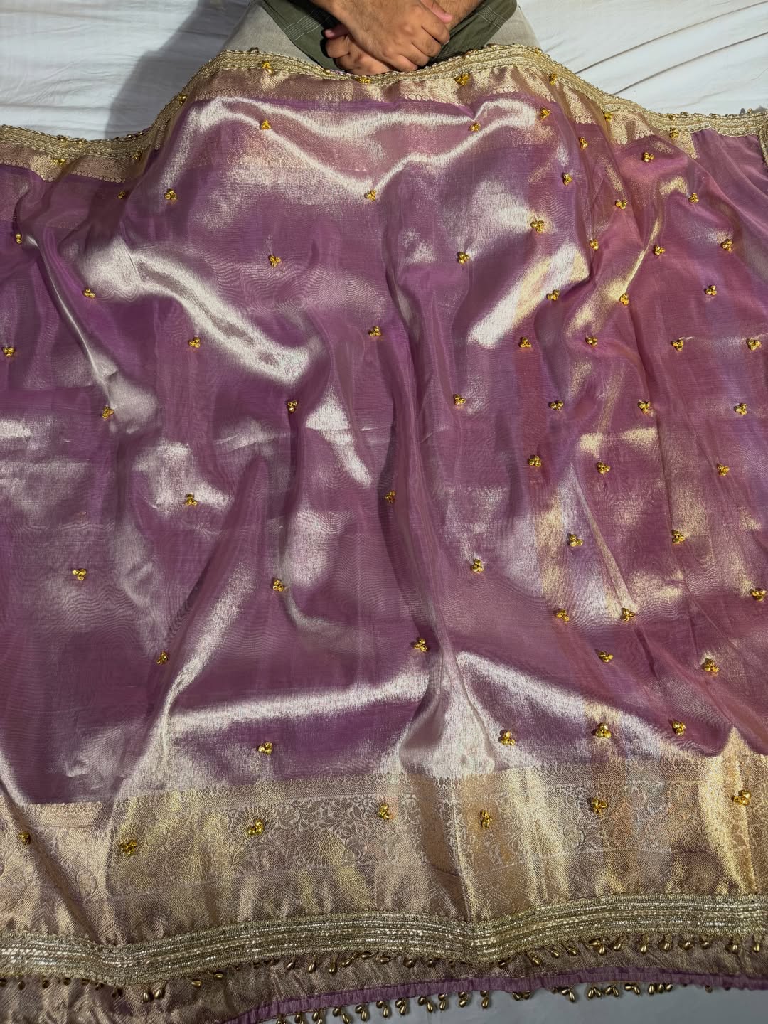Banarasi Glass Tissue Ghungroo Work Saree | Trending Banarasi Saree