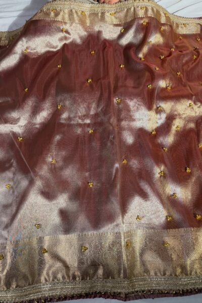 Banarasi Glass Tissue Ghungroo Work Saree | Trending Banarasi Saree