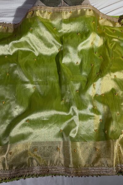 Banarasi Glass Tissue Ghungroo Work Saree | Trending Banarasi Saree