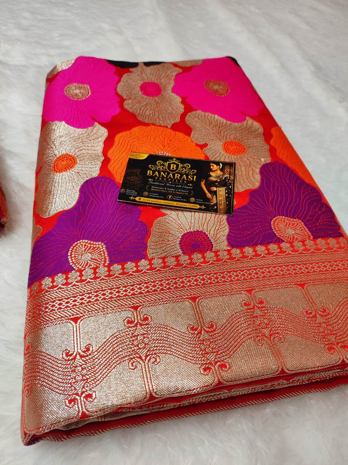 Nita Ambani Inspired Banarasi Mashru Katan Silk Saree