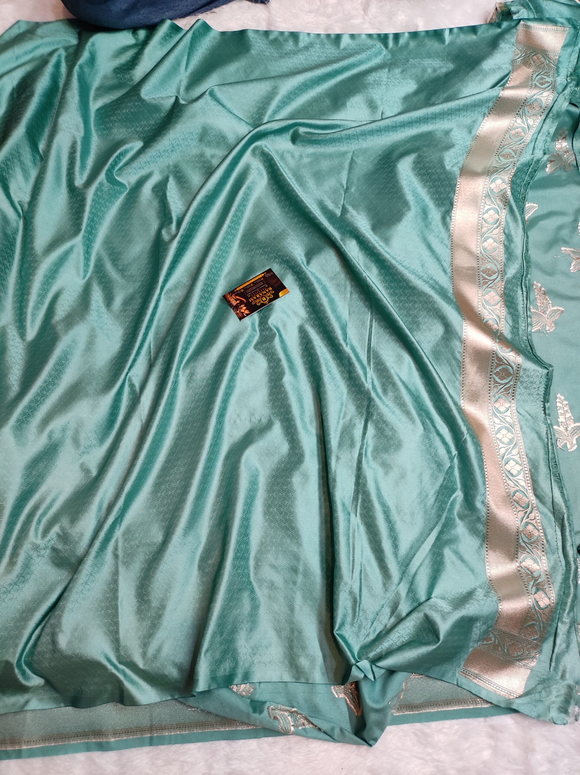 Banarasi Mashru Buta Saree with Rich Pallu & Plain Blouse