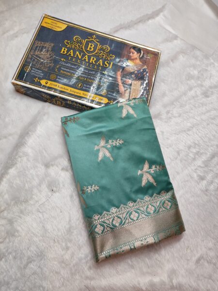 Banarasi Mashru Buta Saree with Rich Pallu & Plain Blouse