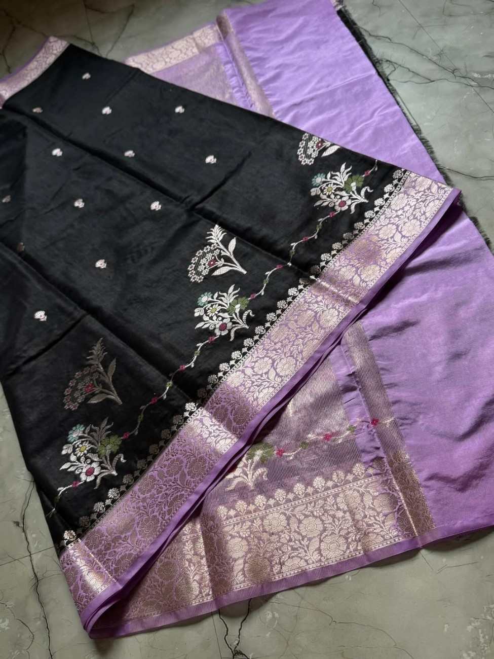 Banarasi Semi Katan Dyeable Saree with Fancy Zari Weaving & Designer Border